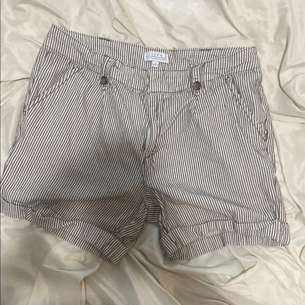 Joseph A White and Black Bermuda Shorts